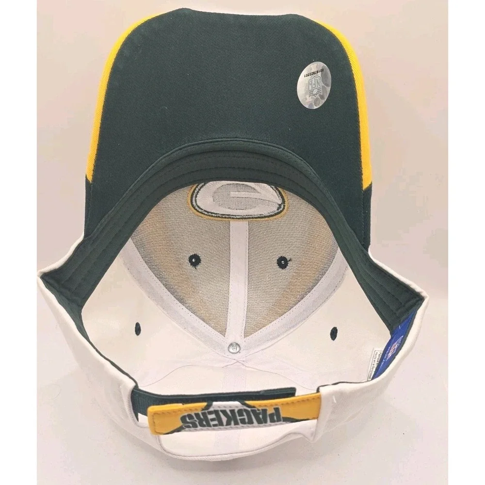 Green‎ Bay Packers Reebok Strapback Cap Hat G Logo Yellow Green NFL Football